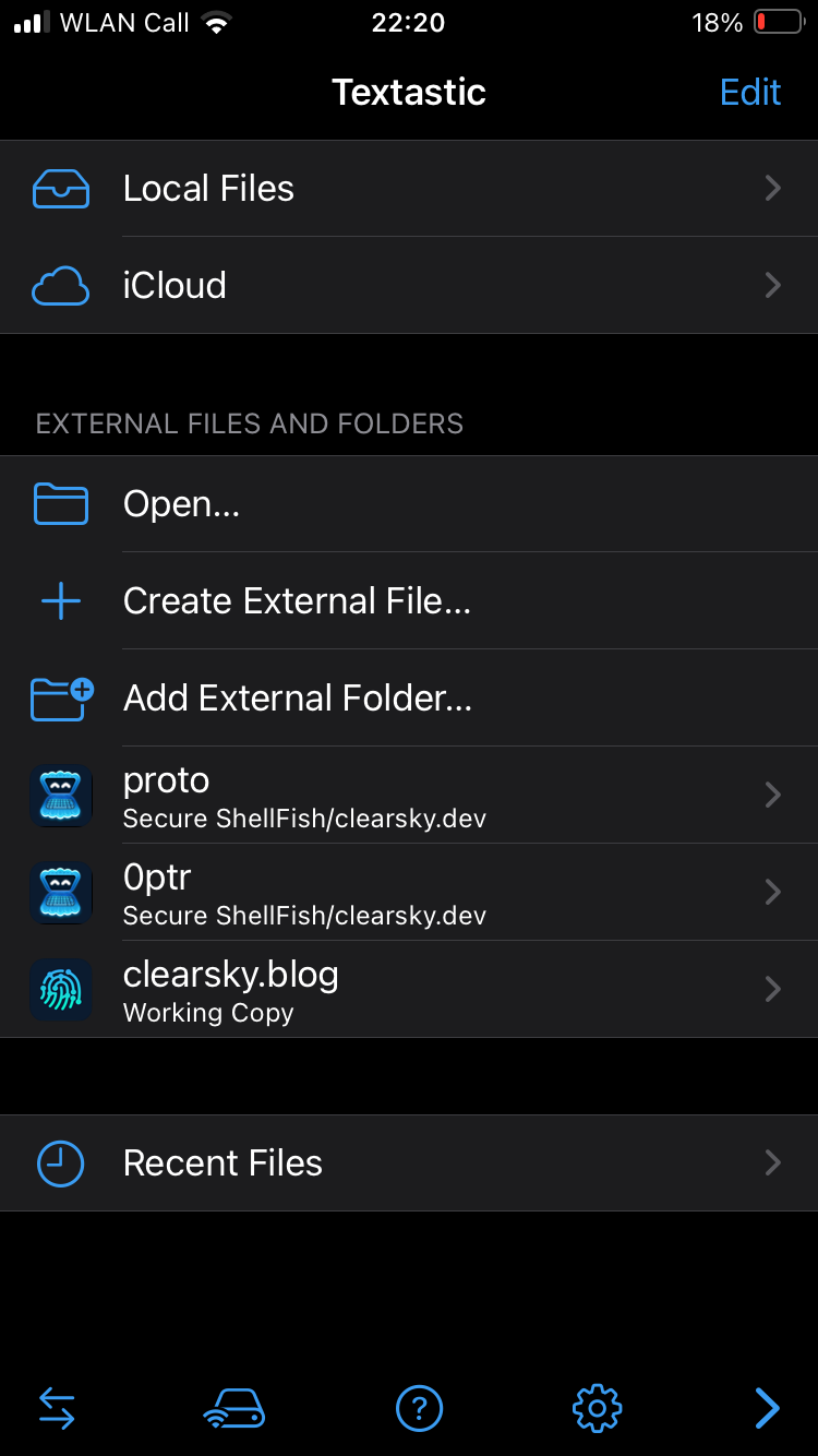 External folders